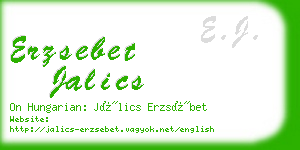 erzsebet jalics business card